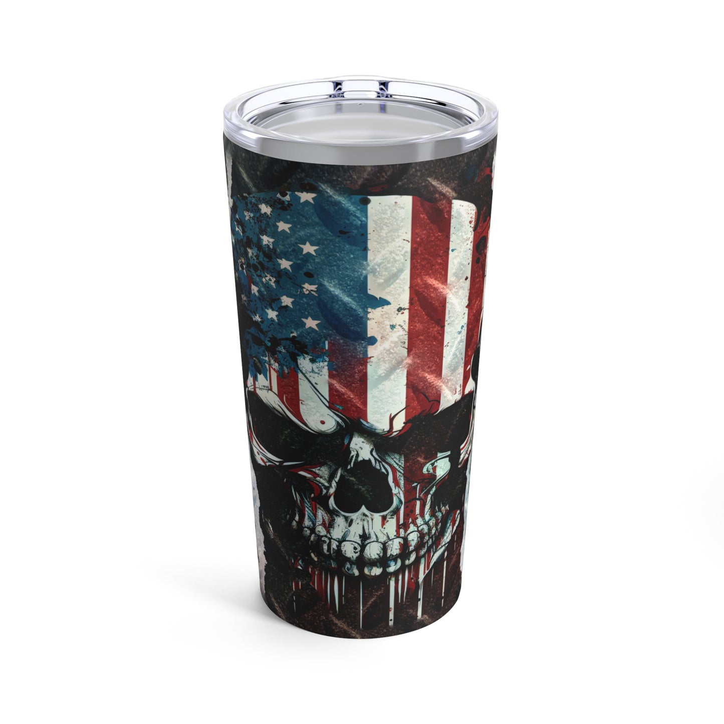 Cool Tumbler 20oz Patriotic Flag Skull