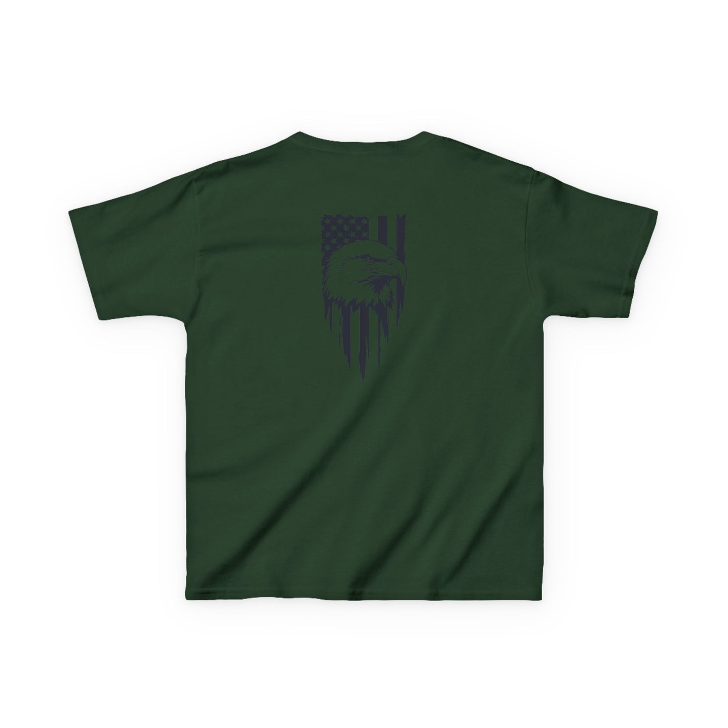 Green t-shirt on a white background