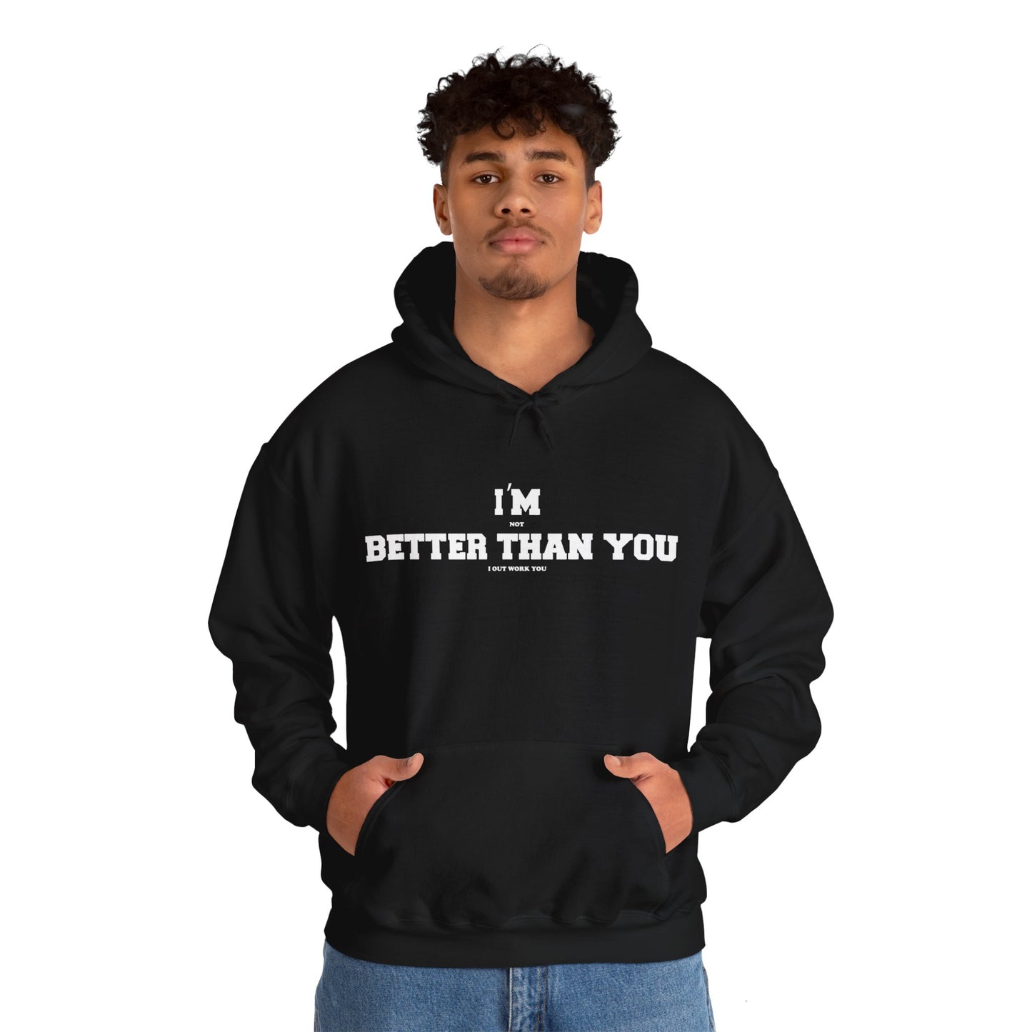 Unisex Hoodie Motivational Sports Black