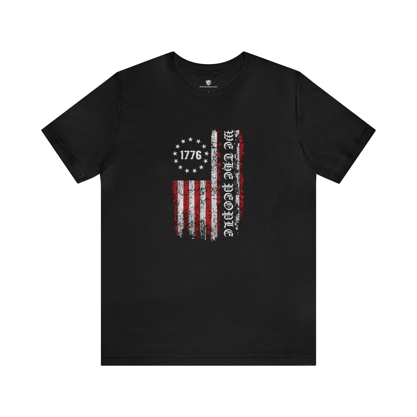 We The People American Flag Tee Black