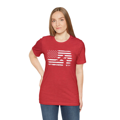 Gift for Grand Dad American Flag Graphic Tee 