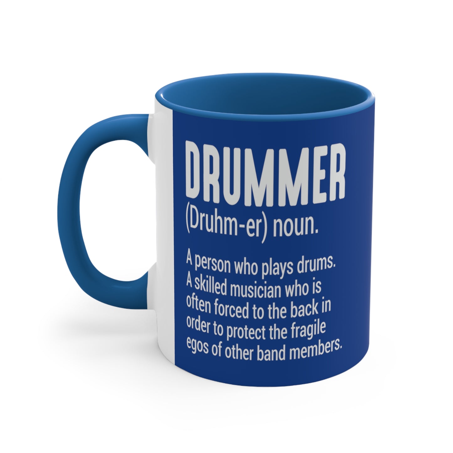 Accent Coffee Mug Drummer Music Blue