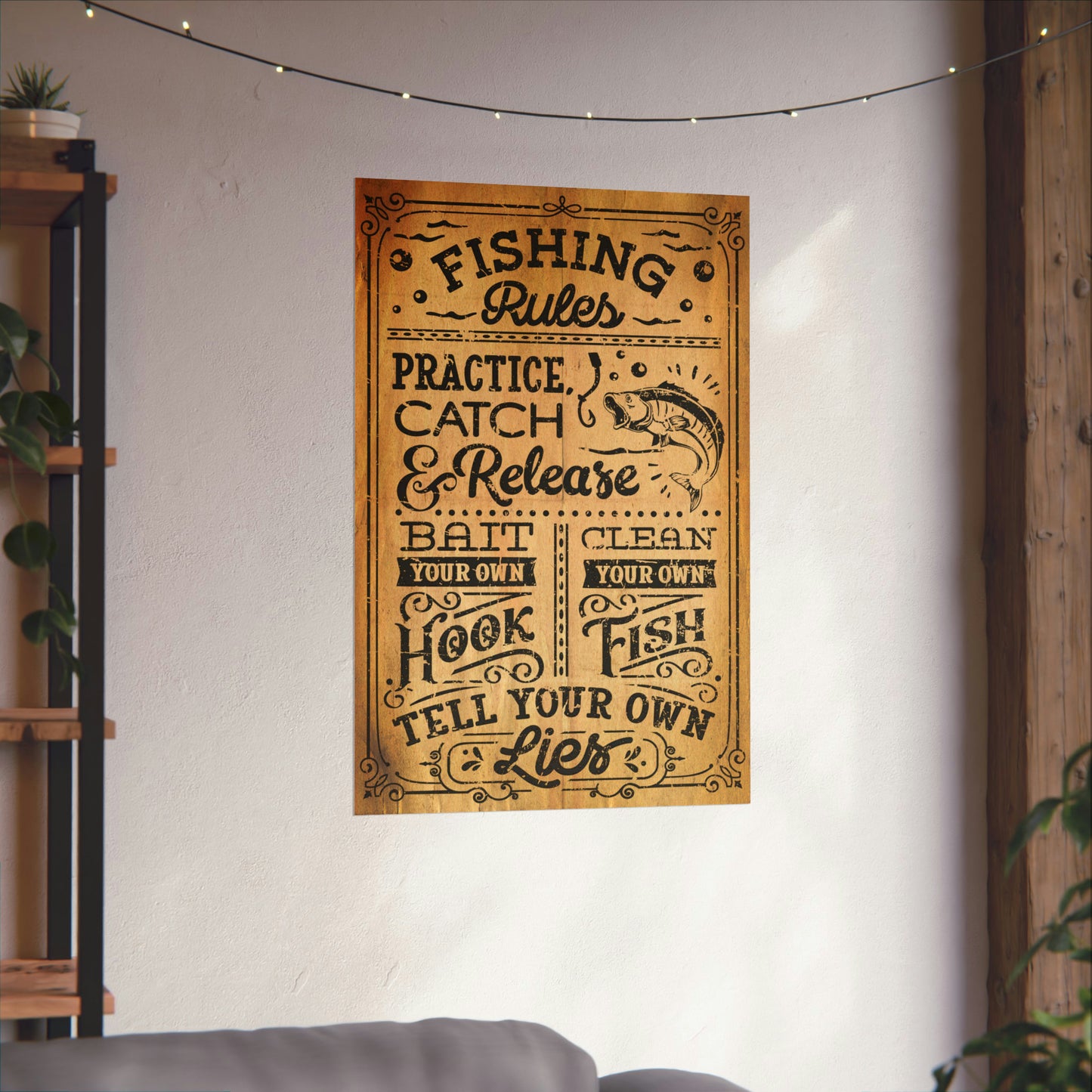 Cool Fishing Poster Graphic Design Rules