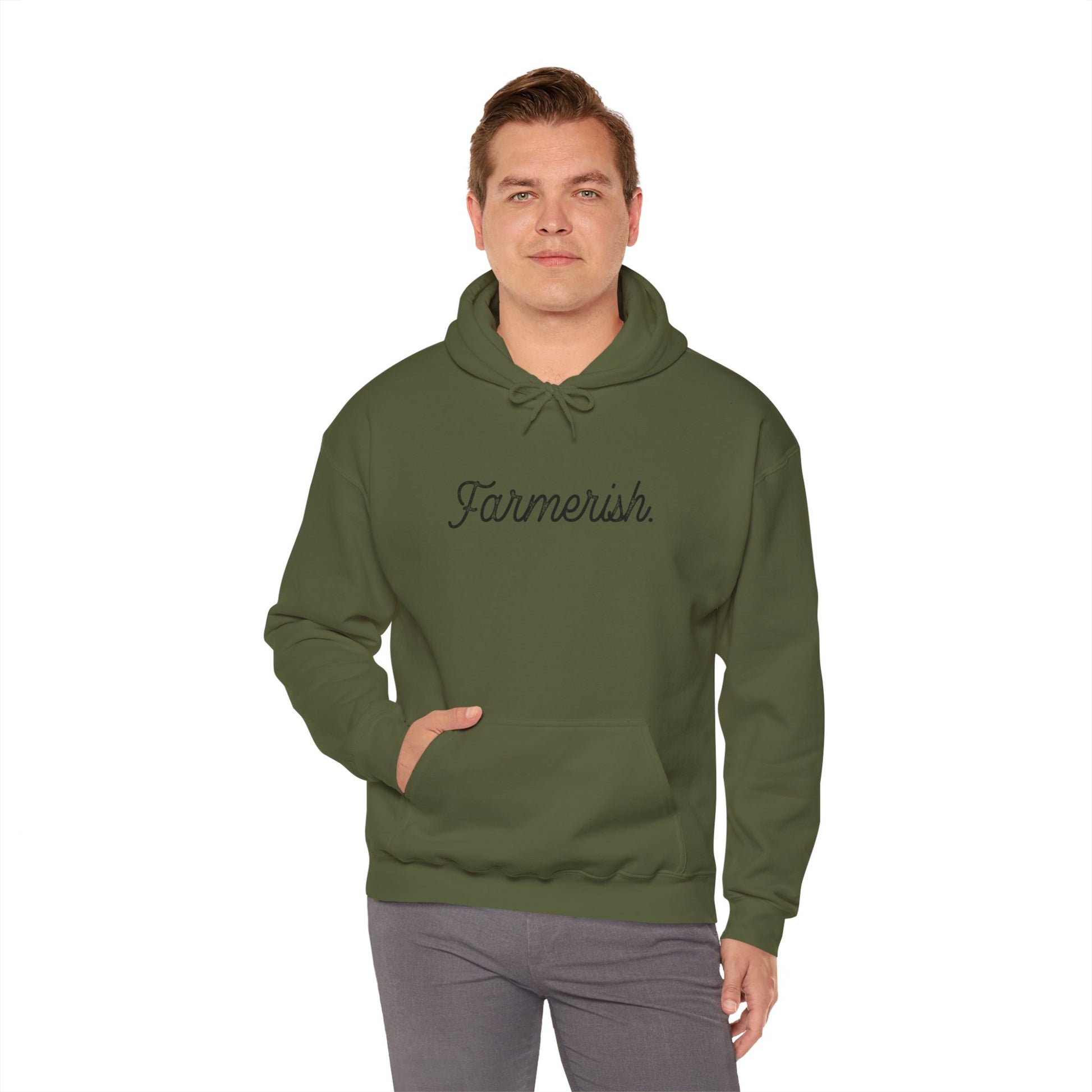 Cool Unisex Hoodie Farm Country Green