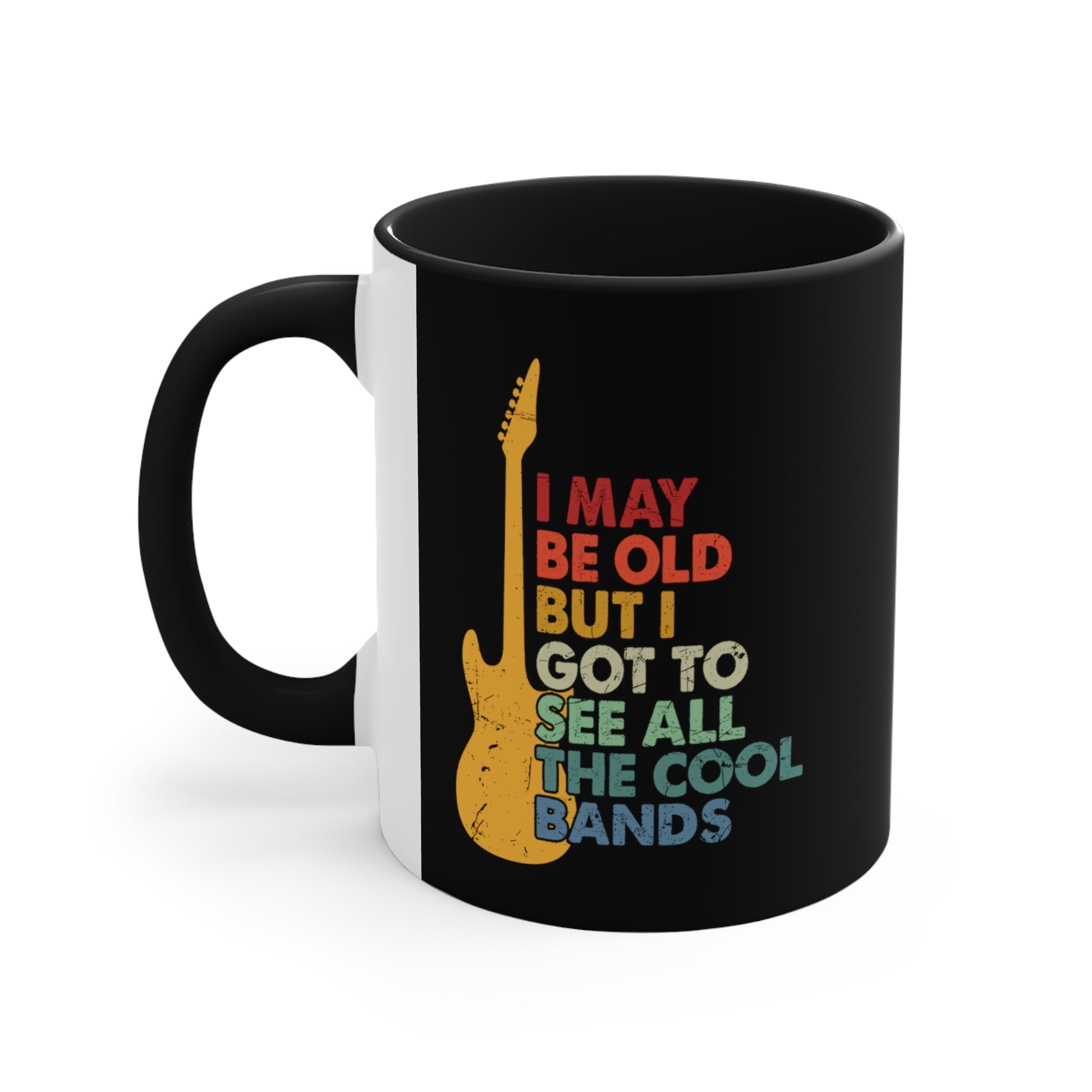 Accent Coffee Mug Funny Guitar Music Black