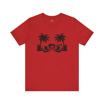 Unisex T-Shirt Guitar Music Beach Red