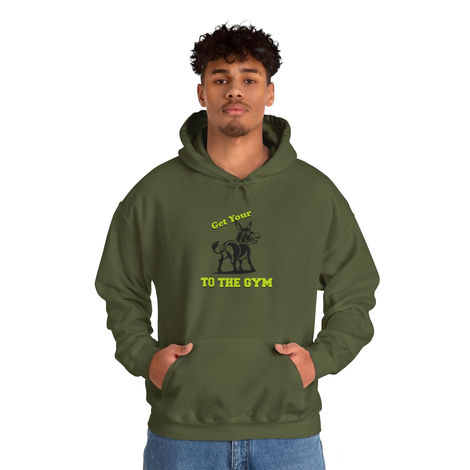 Funny Unisex Hoodie Gym Fitness Green