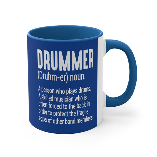 Accent Coffee Mug Drummer Music Blue