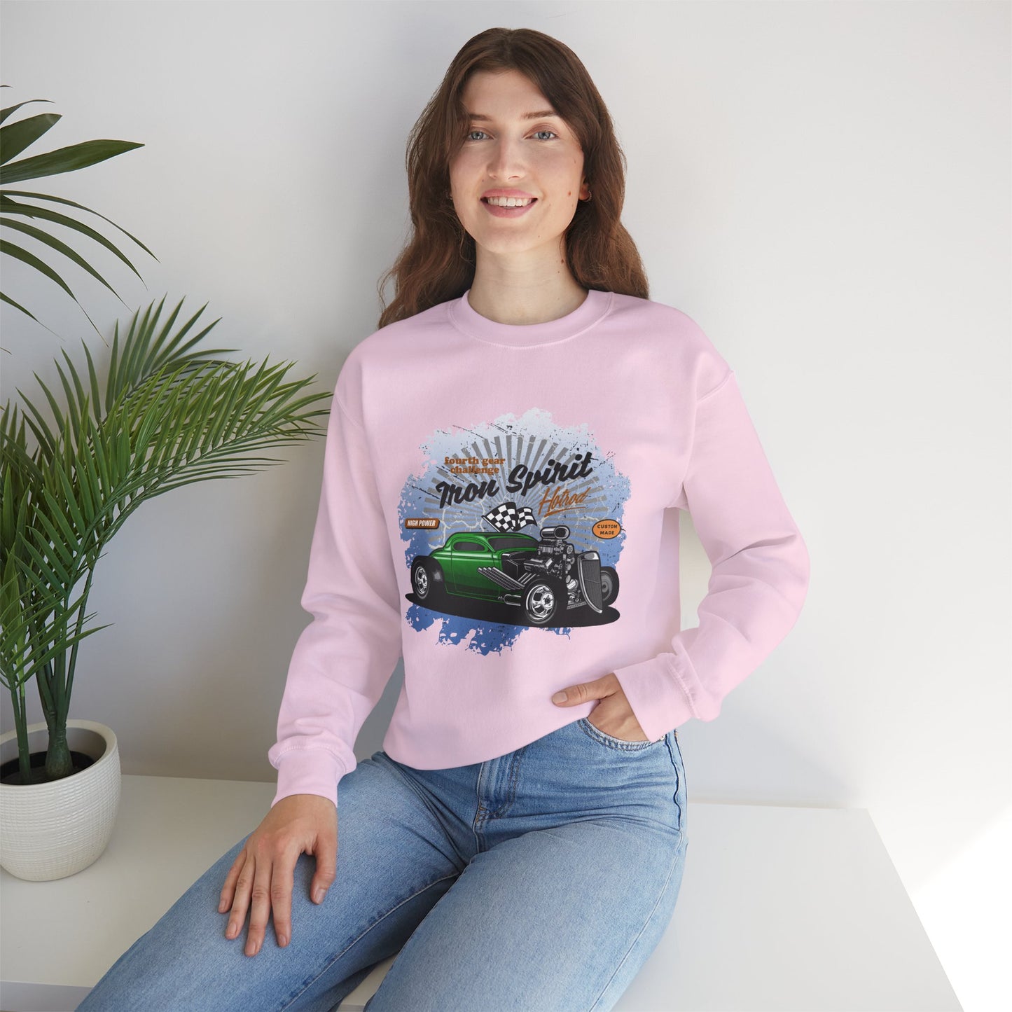 Unisex Cool Sweatshirt Hotrod Pink