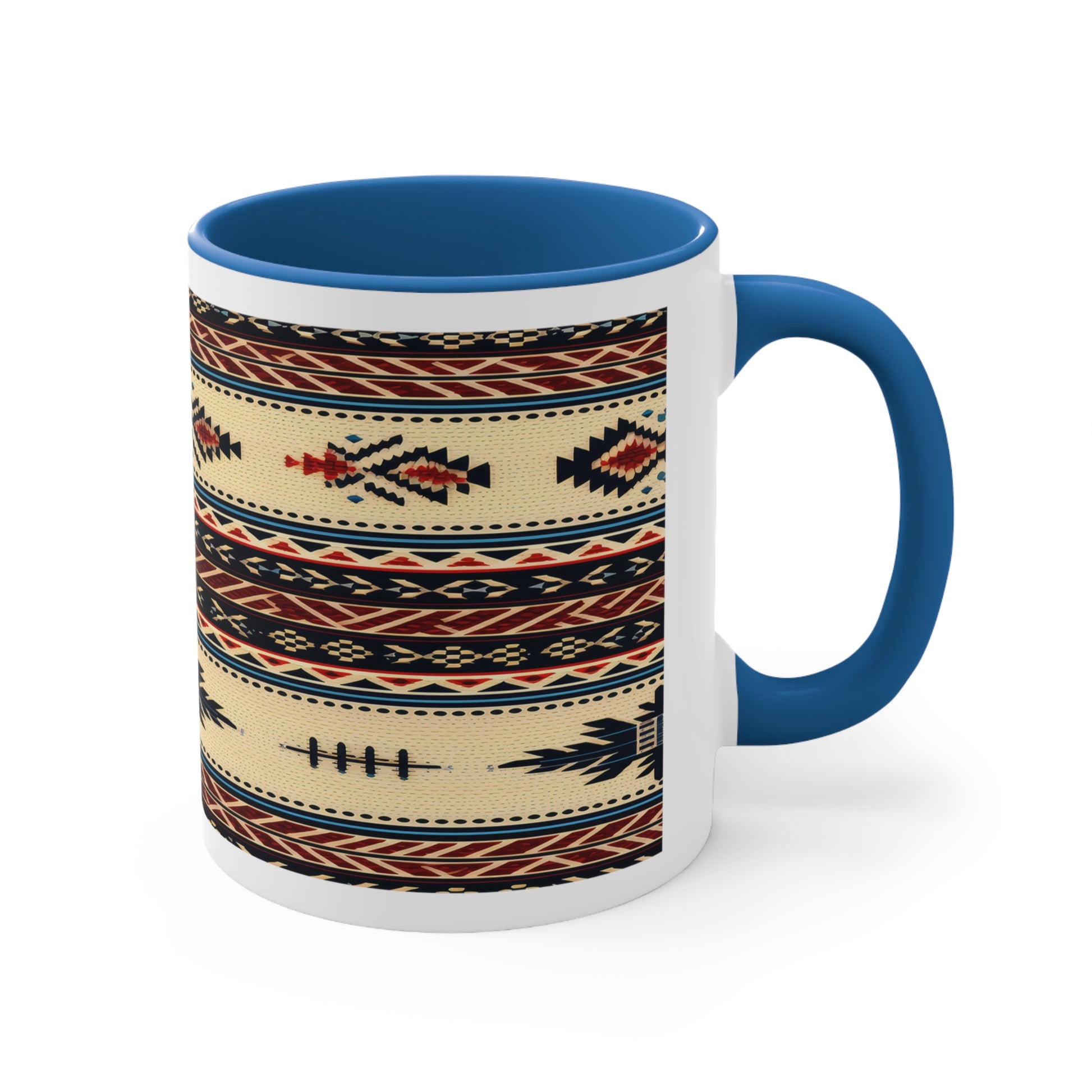 Accent Coffee Mug Native American Blue