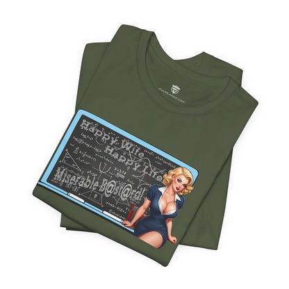 Stack of green t-shirts with a graphic design on a white background