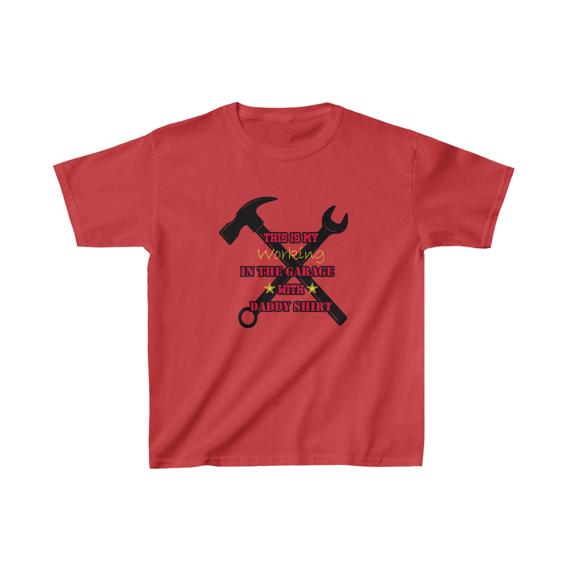 Kids Unisex T-Shirt Mechanic Daddy Red