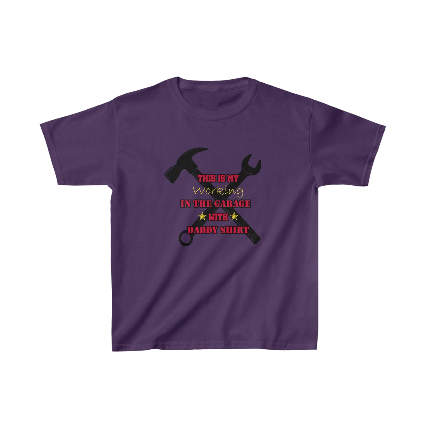 Kids Unisex T-Shirt Mechanic Daddy Purple