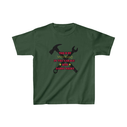 Kids Unisex T-Shirt Mechanic Daddy Green