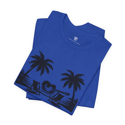 Unisex T-Shirt Guitar Music Beach Blue