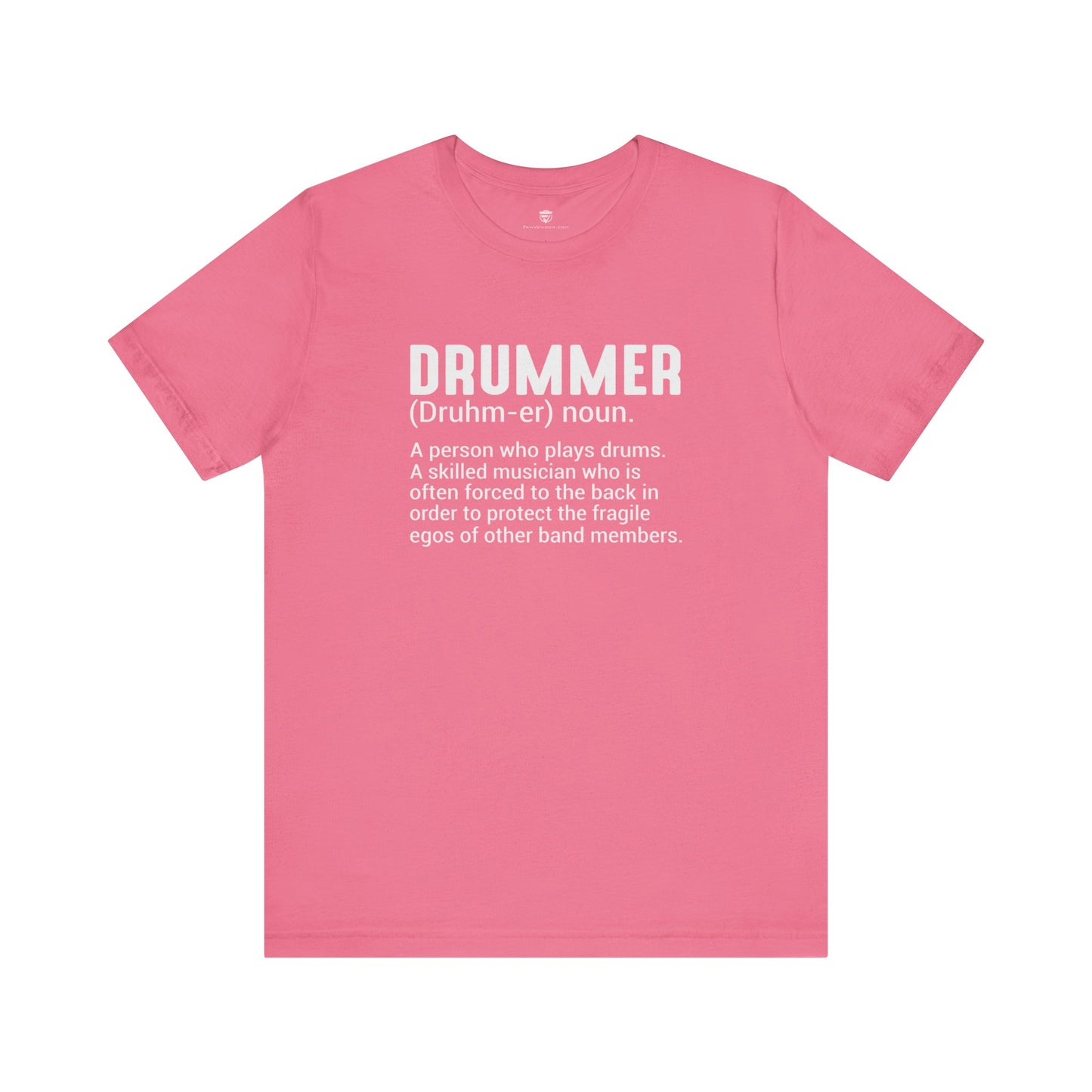 Funny Unisex T-Shirt Drummer Music Pink