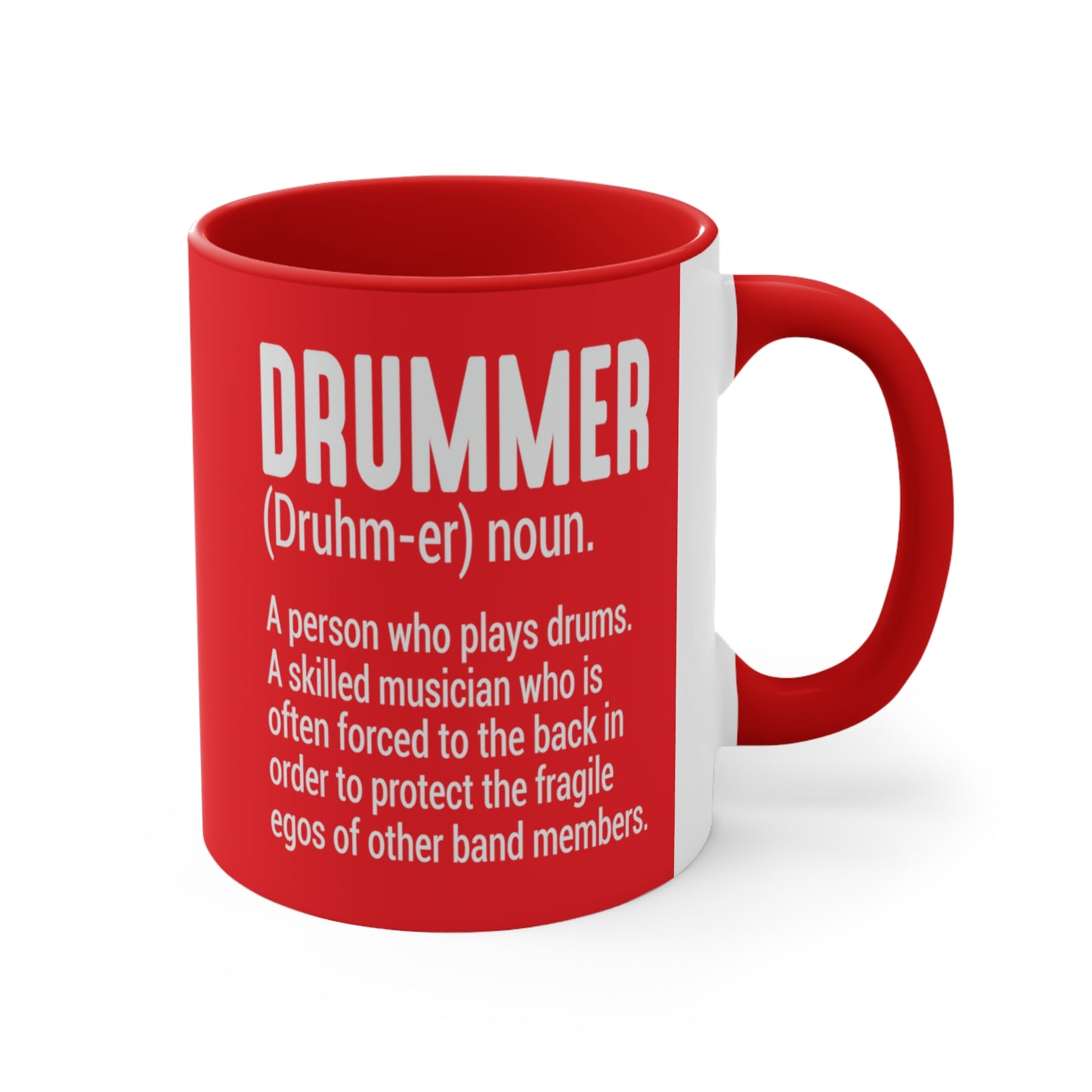 Accent Coffee Mug Drummer Music Red