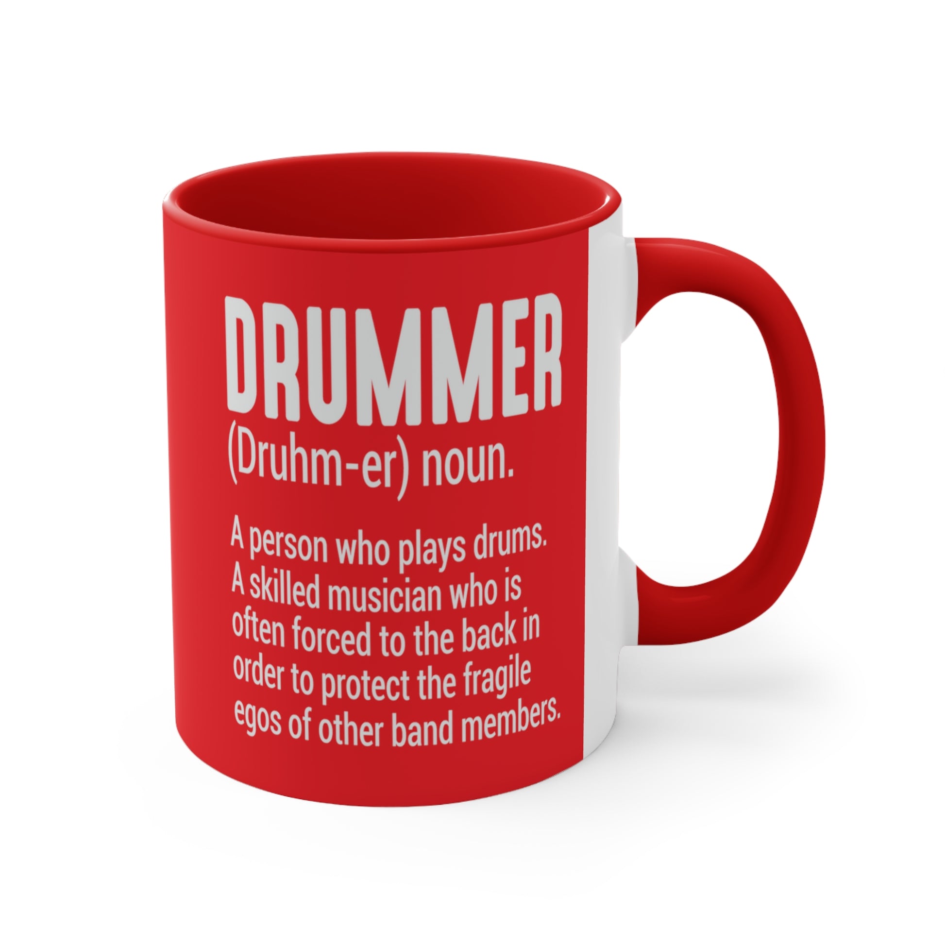 Accent Coffee Mug Drummer Music Red