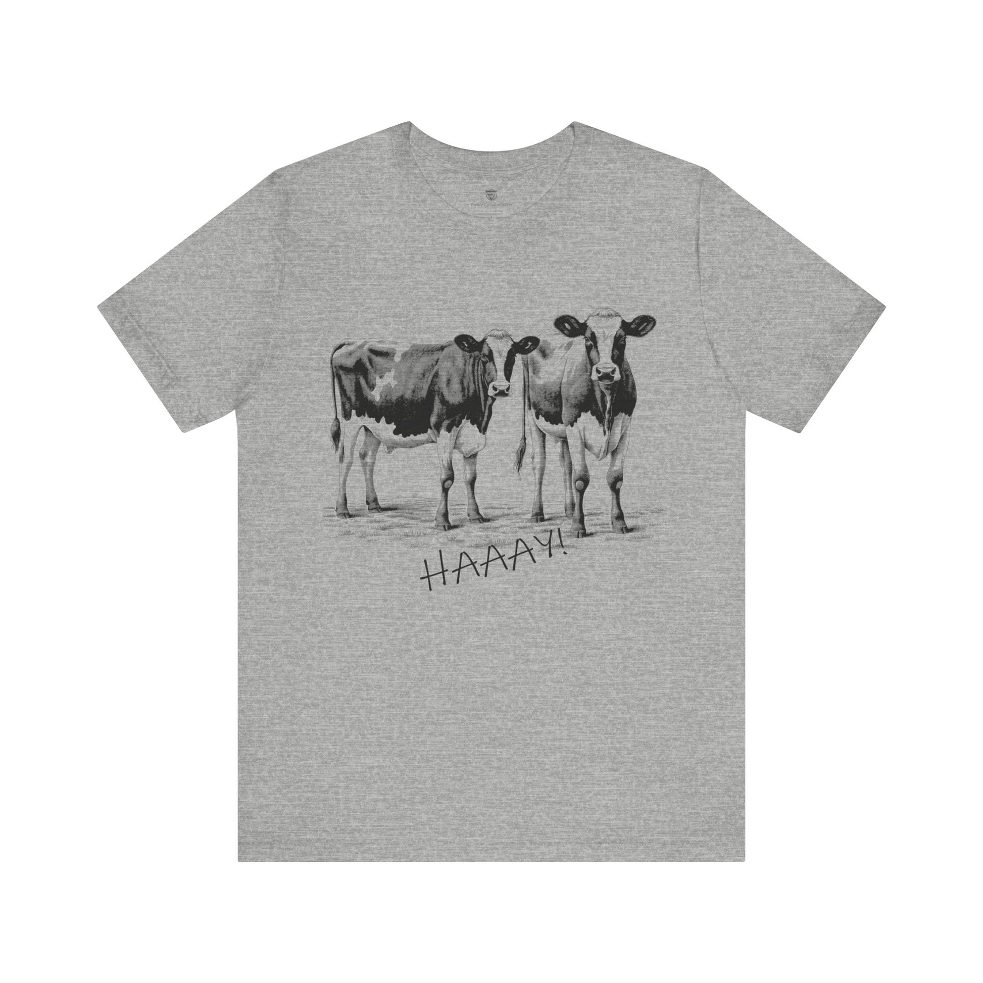 Funny Unisex T-Shirt Farm Cows Grey