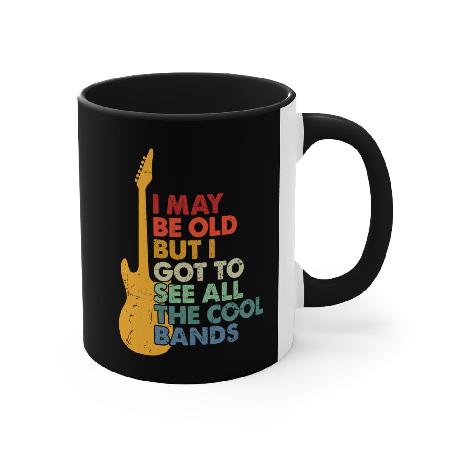 Accent Coffee Mug Funny Guitar Music Black