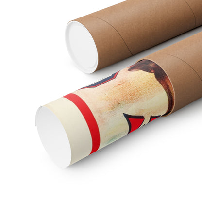 Two cardboard tubes with printed designs on a white background