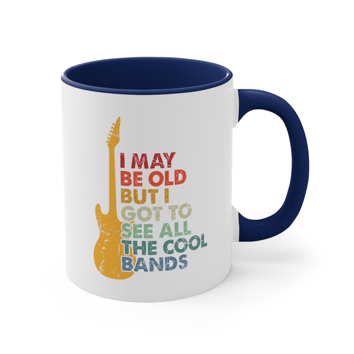 Accent Coffee Mug Funny Guitar Music Navy