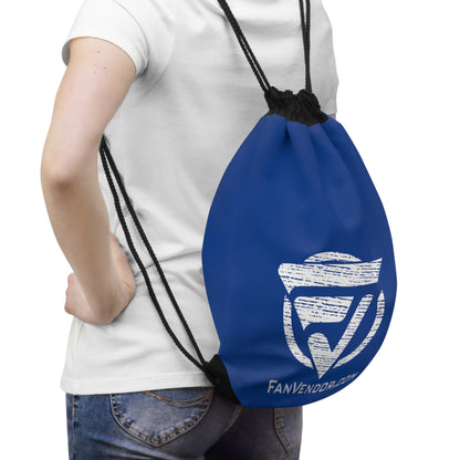 Athletic Drawstring Bag Fan Vendor Logo Blue