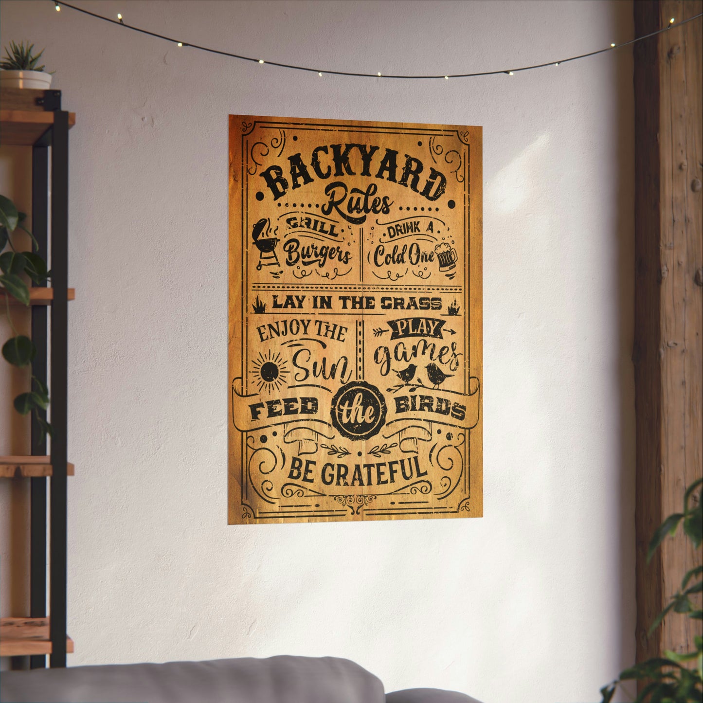 Cool Classic Poster Backyard Rules