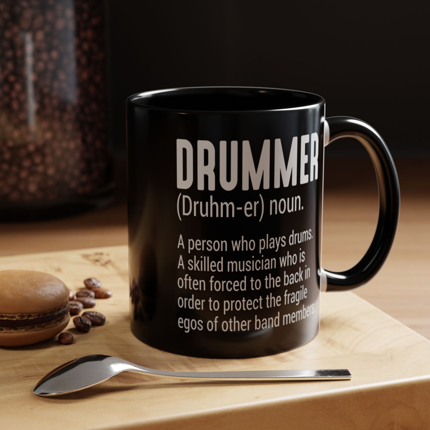 11oz Accent Coffee Mug - Funny Quote - Drummer Definition