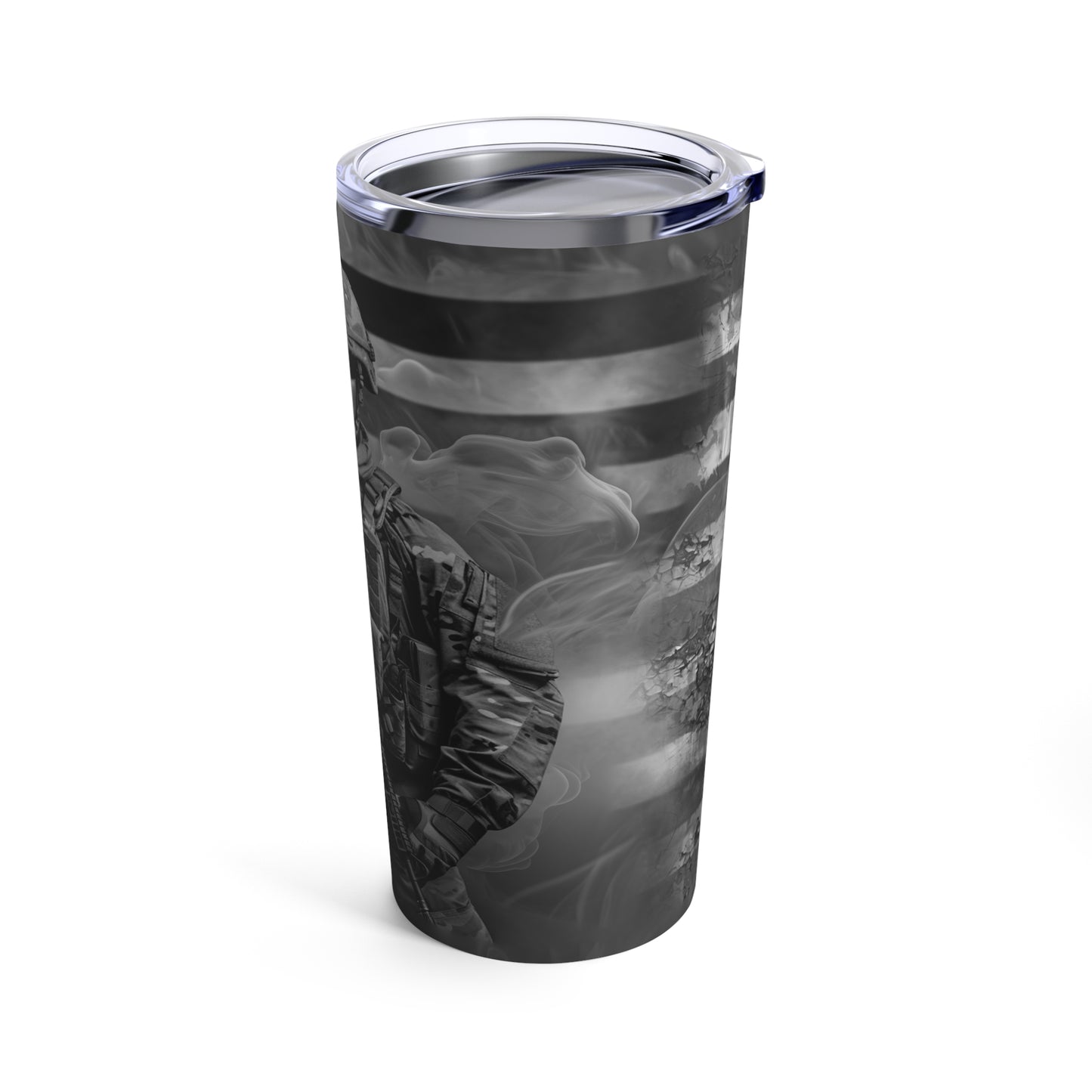 Cool Tumbler 20oz Patriotic American Flag Soldier Veteran 