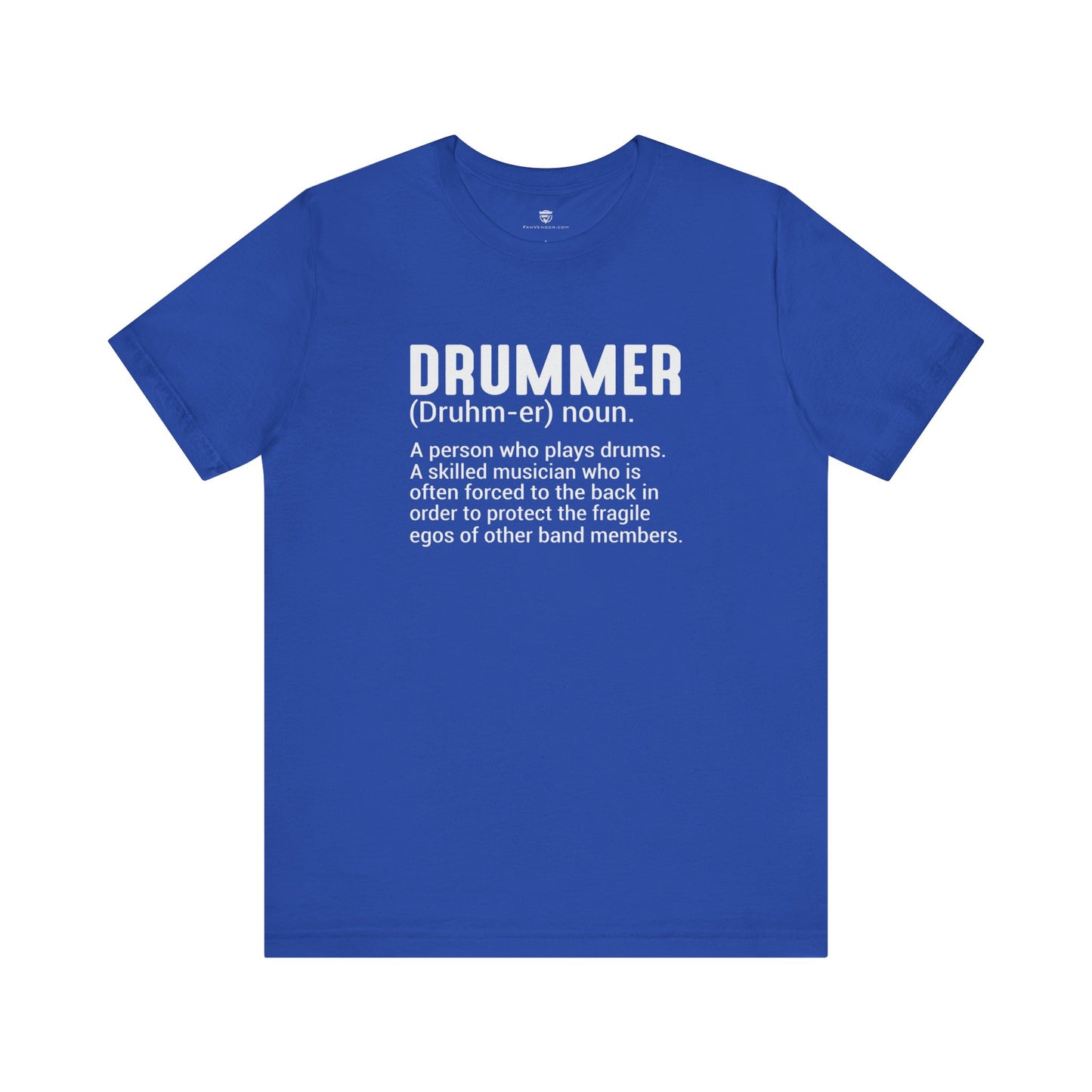 Funny Unisex T-Shirt Drummer Music Blue