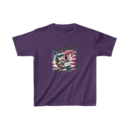 Kids Unisex Graphic Tee Fishing Purple