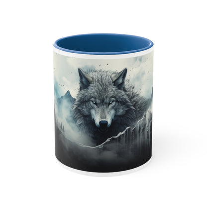 Accent Coffee Mug Wolf Blue