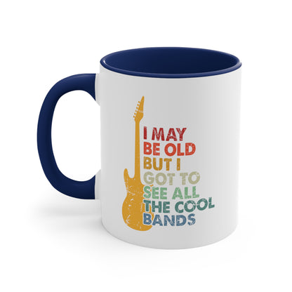 Accent Coffee Mug Funny Guitar Music Navy