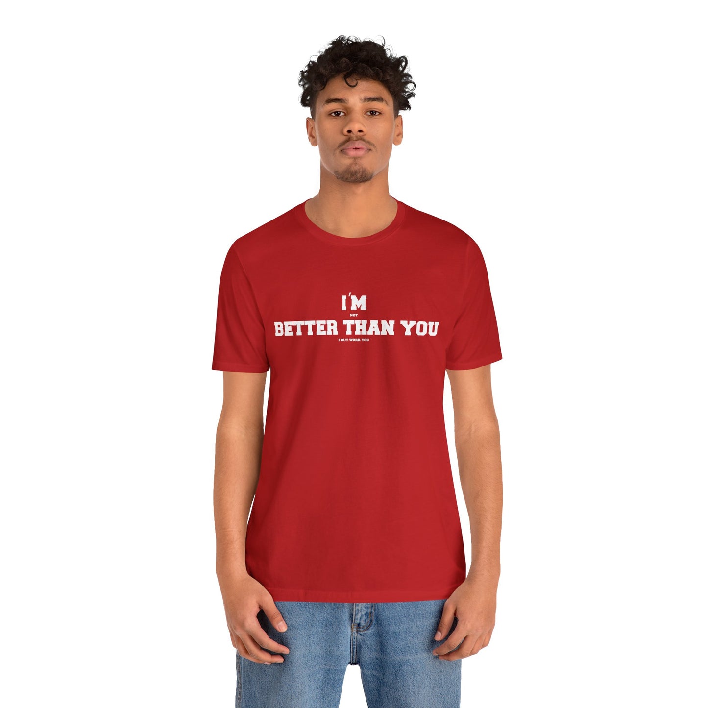 Motivational Unisex T-Shirt Athletic Practice Training Red