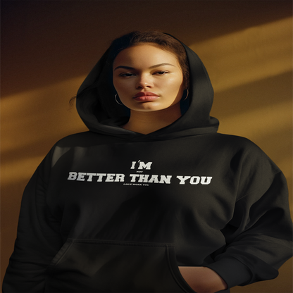 Unisex Hoodie Motivational Sports Black