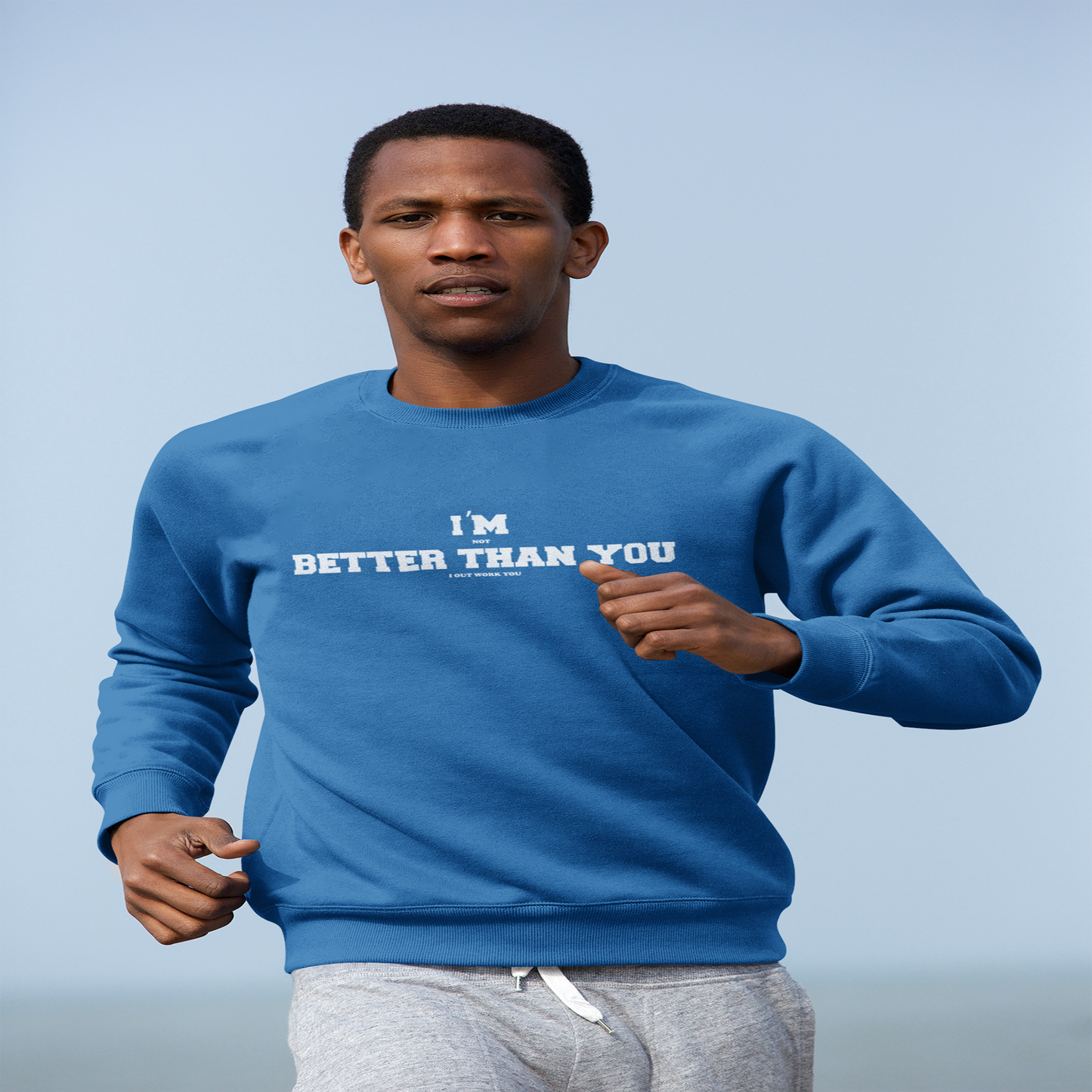 Unisex Motivational Sweatshirt Blue