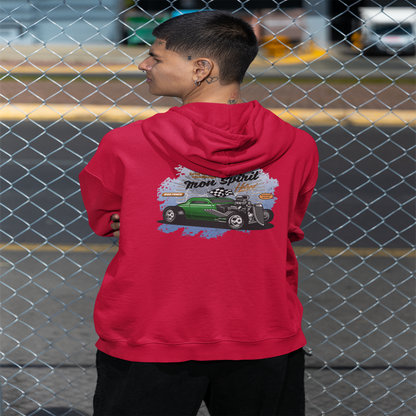 Cool Unisex Hoodie Hotrod Muscle Car Red