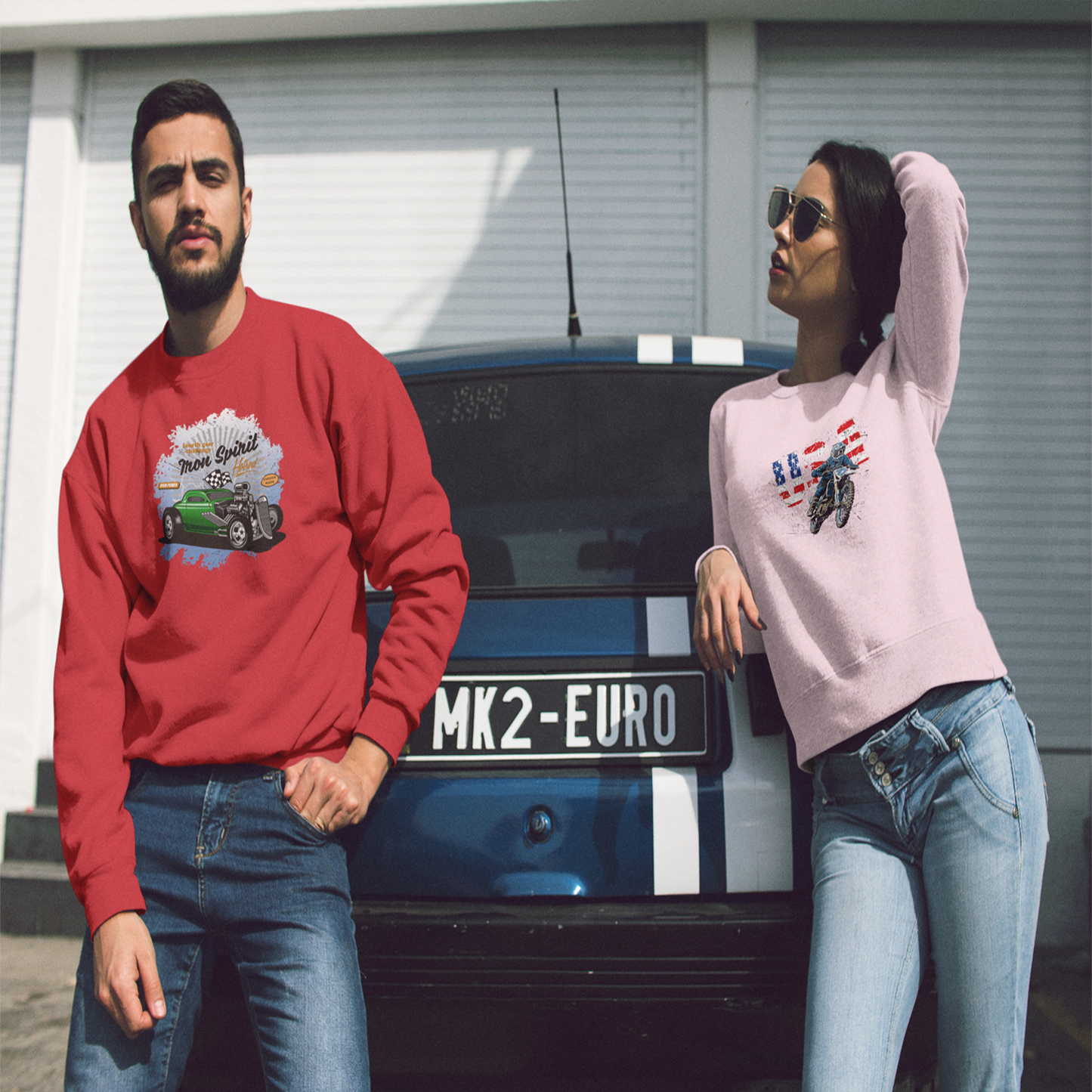 Unisex Cool Sweatshirt Hotrod Red