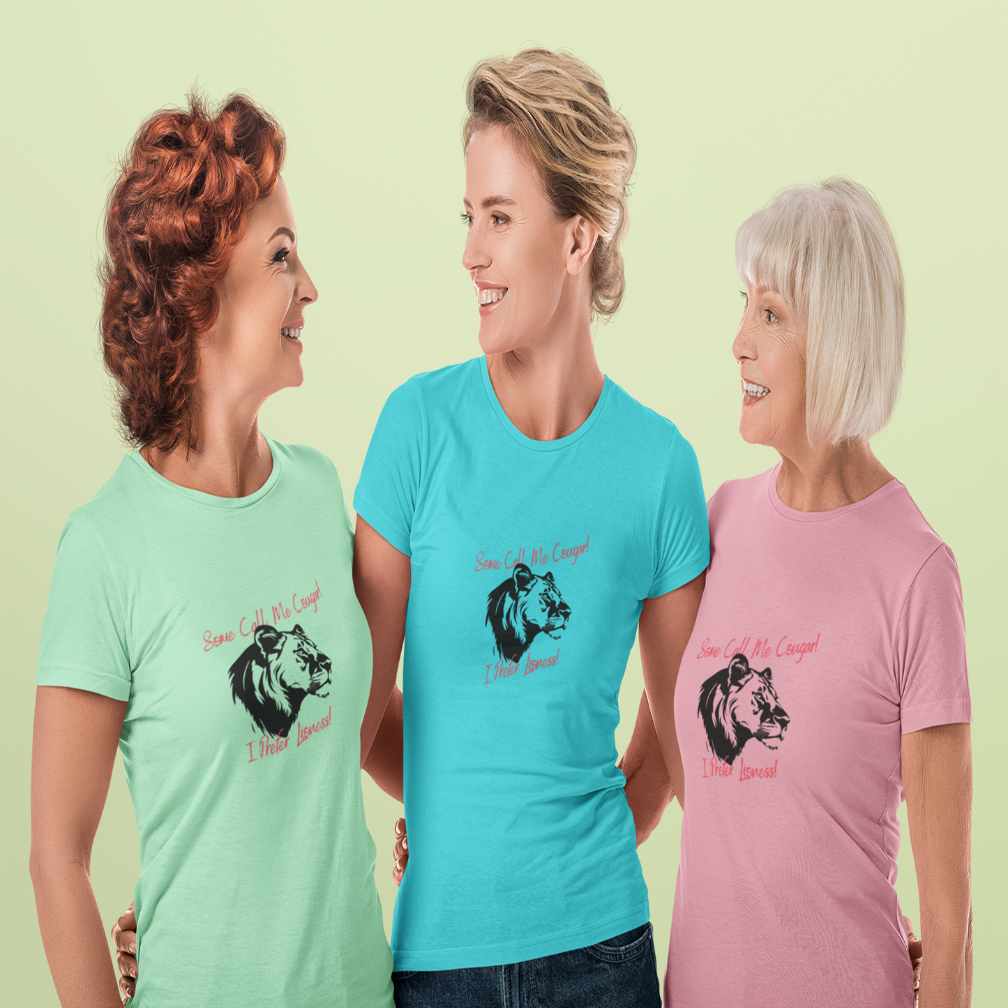 Beautiful Women Funny Women's Graphic Tee Blue Green Pink