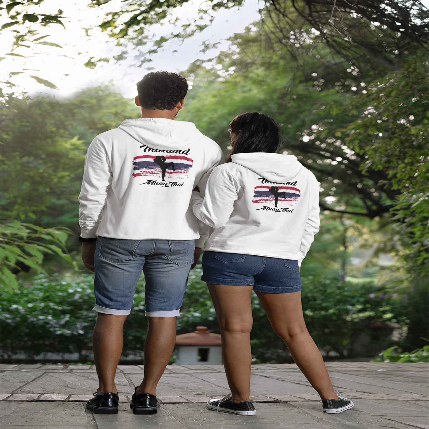 Unisex Hoodie Thailand Muay Thai Marital Arts White